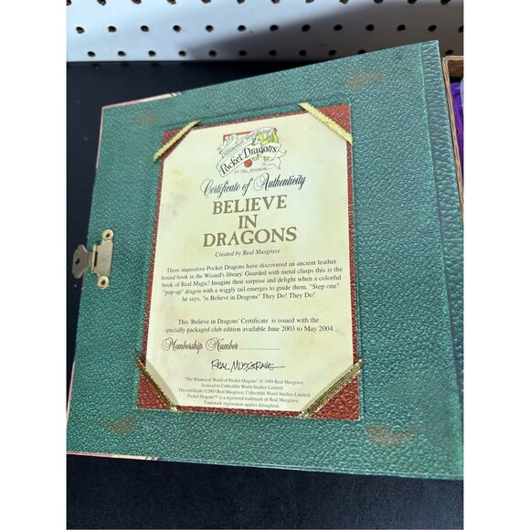 Real Musgrave Pocket Dragons "BELIEVE IN DRAGONS" BOOK/FIGURINE - Picture 6 of 9